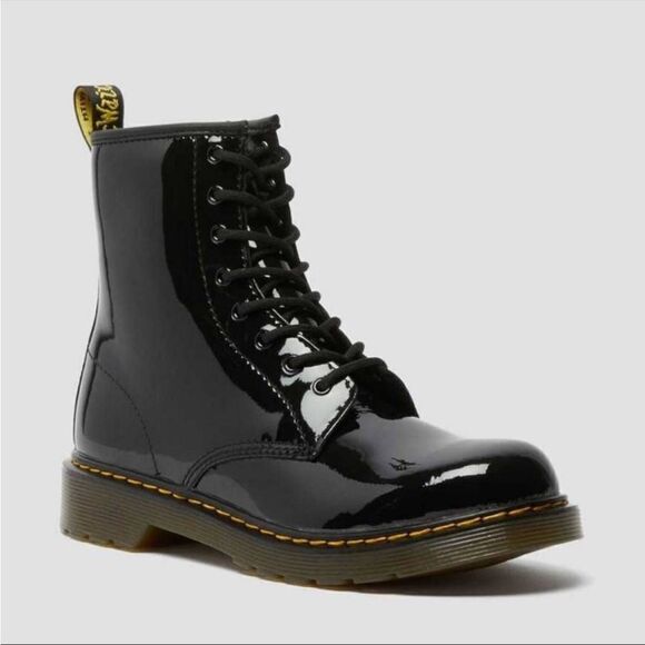 Dr. Martens Black Patent Leather Boots - Picture 1 of 13